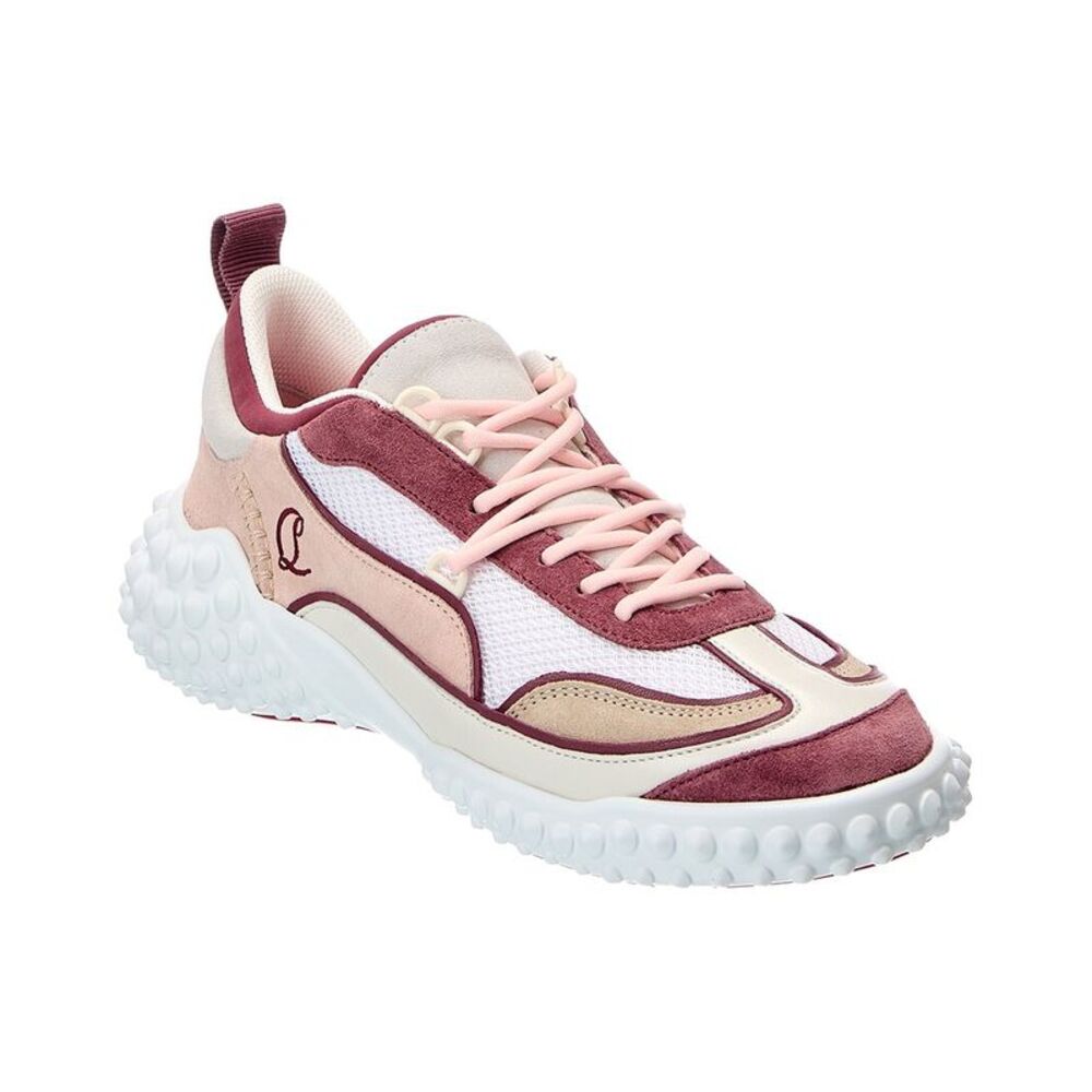 Christian Louboutin Logo Suede Sneaker, White